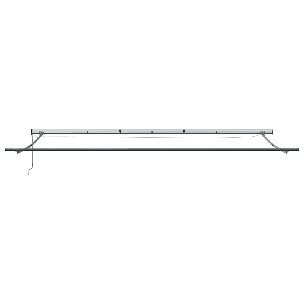 Udtrækkelig markise Anthracit og hvid 600 × 300 cm Polyester