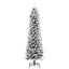kunstigt smalt juletræ med sne 120 cm PVC og PE