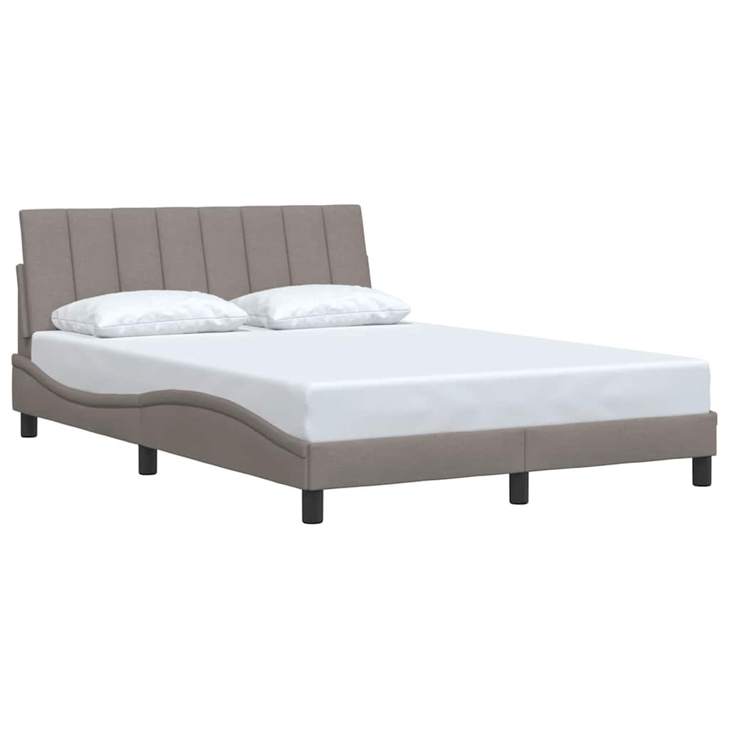sengeramme uden madras Hanko 140x190 cm stof gråbrun