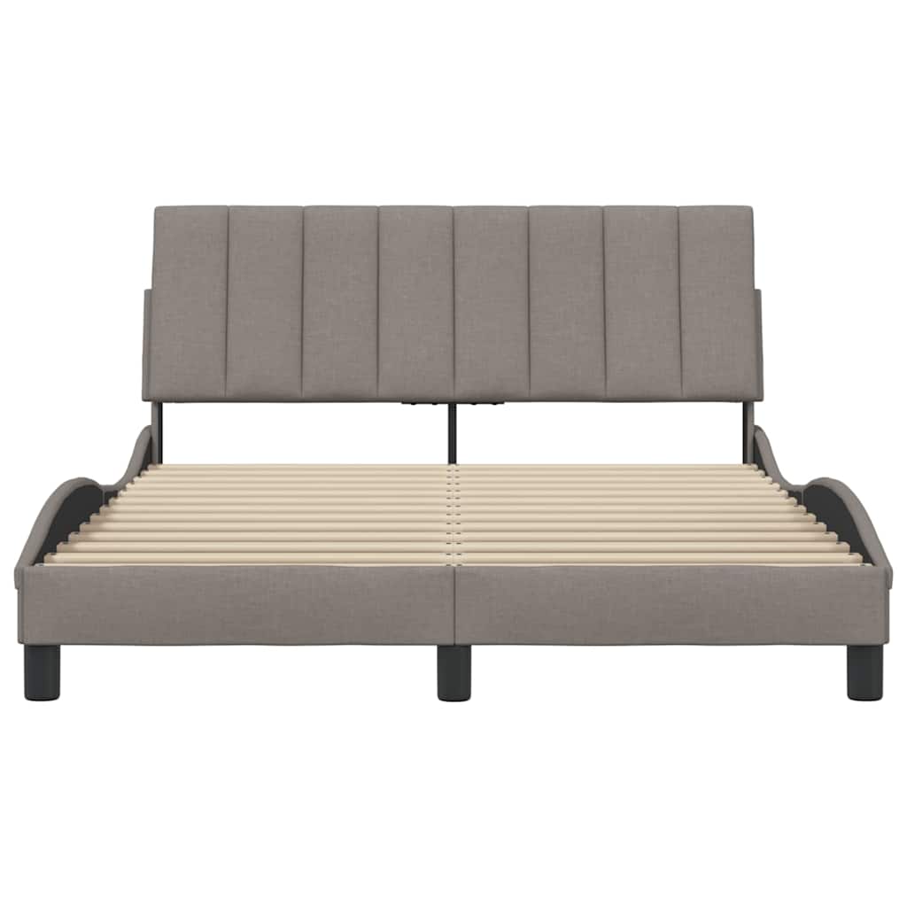 sengeramme uden madras Hanko 140x190 cm stof gråbrun