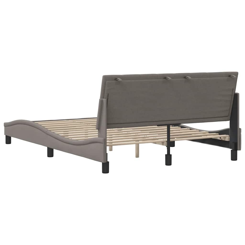 sengeramme uden madras Hanko 140x190 cm stof gråbrun