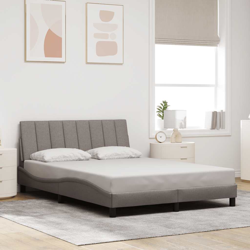 sengeramme uden madras Hanko 140x190 cm stof gråbrun