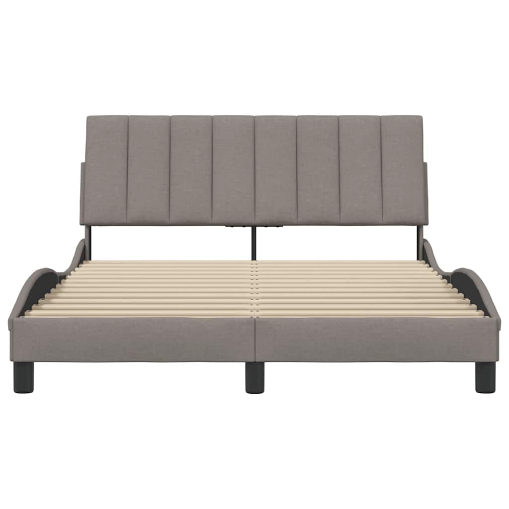 sengeramme uden madras Hanko 140x200 cm stof gråbrun