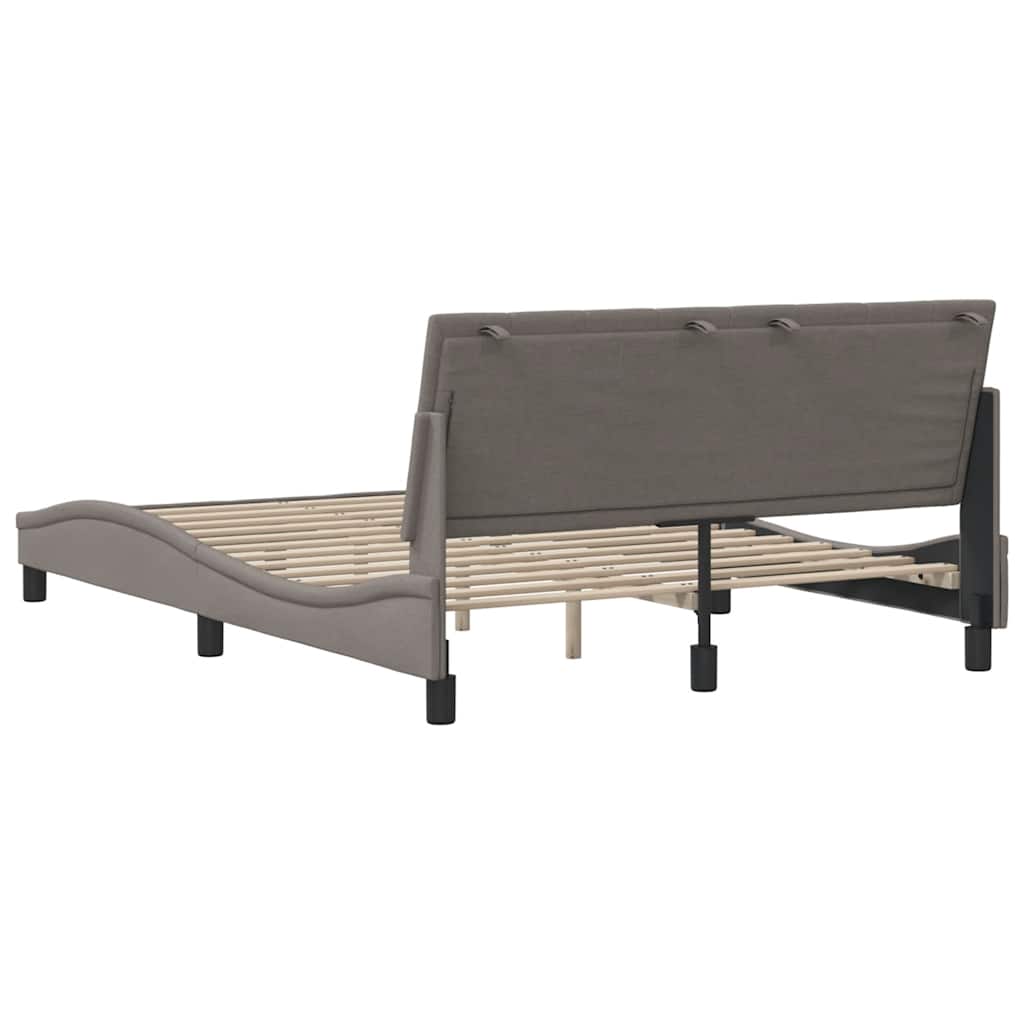 sengeramme uden madras Hanko 140x200 cm stof gråbrun