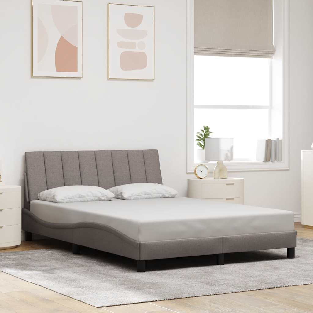 sengeramme uden madras Hanko 140x200 cm stof gråbrun