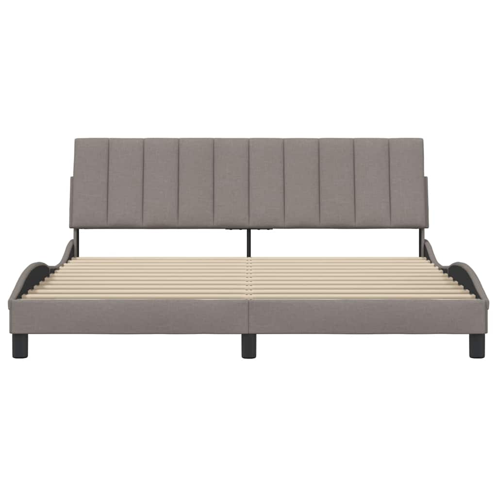 sengeramme uden madras Hanko 180x200 cm stof gråbrun