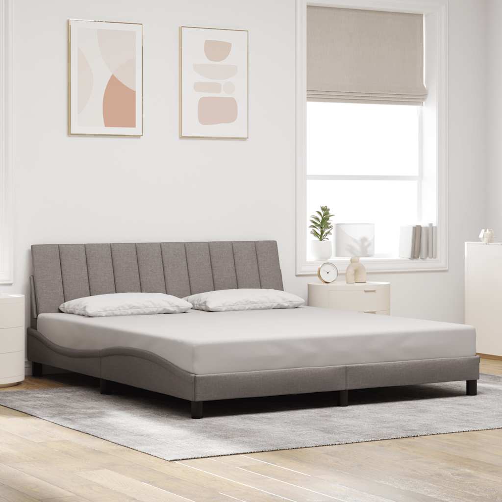 sengeramme uden madras Hanko 180x200 cm stof gråbrun