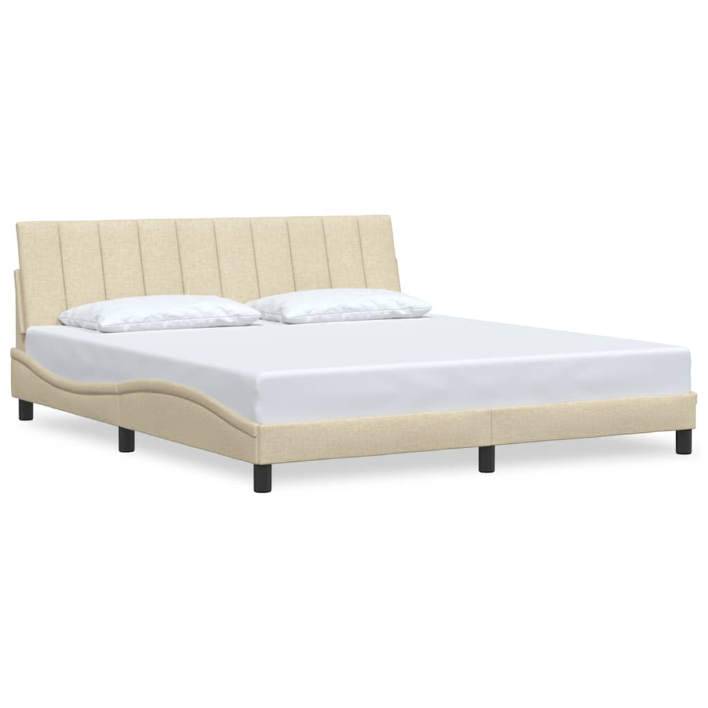 sengeramme uden madras Hanko 180x200 cm stof cremefarvet