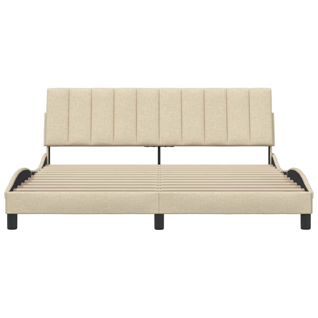 sengeramme uden madras Hanko 180x200 cm stof cremefarvet