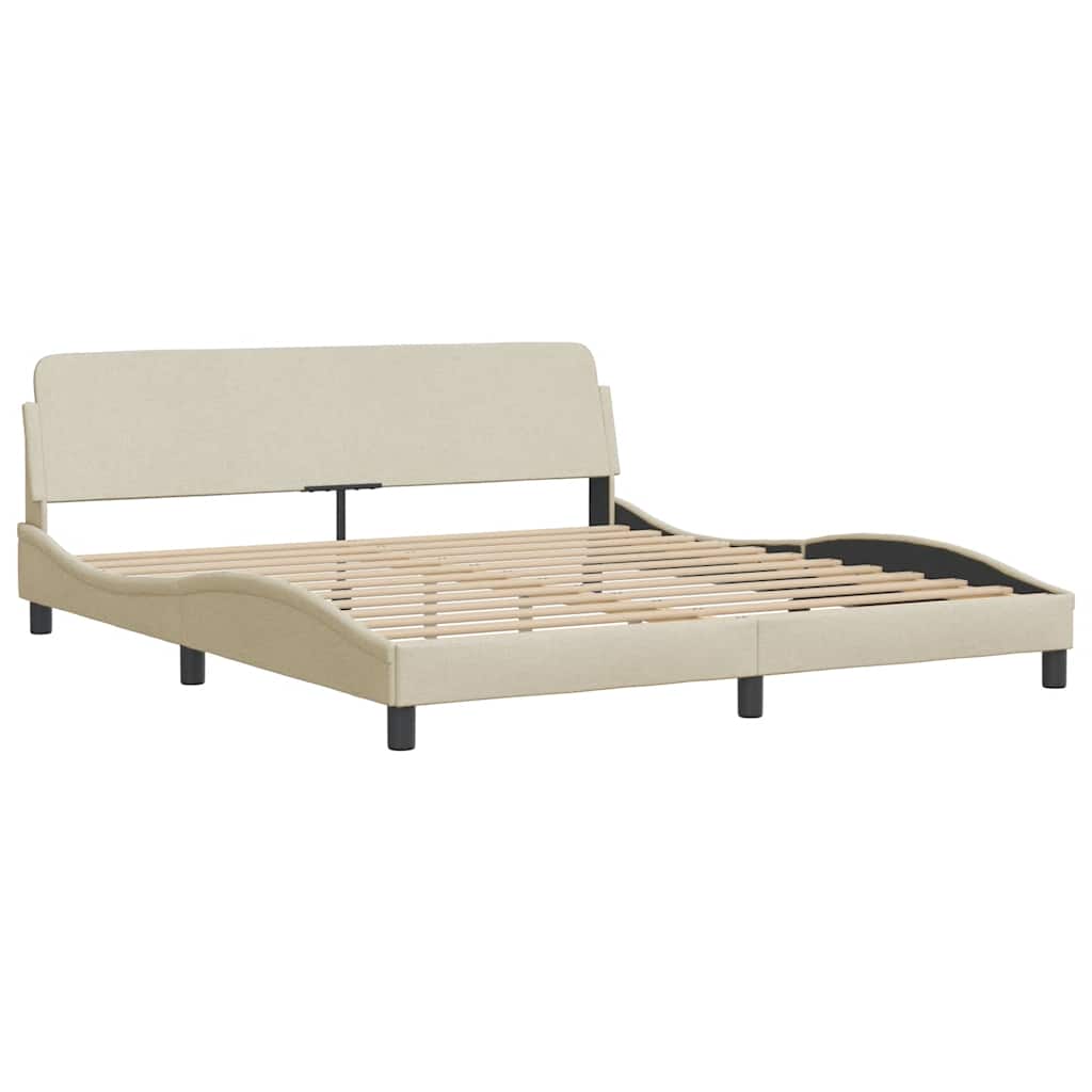sengeramme uden madras Hanko 180x200 cm stof cremefarvet