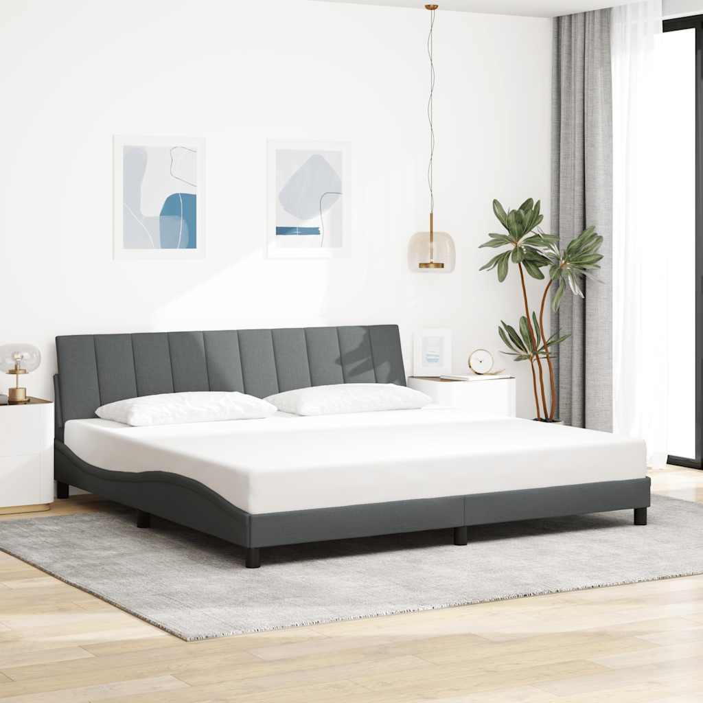 sengeramme uden madras Hanko 200x200 cm stof mørkegrå