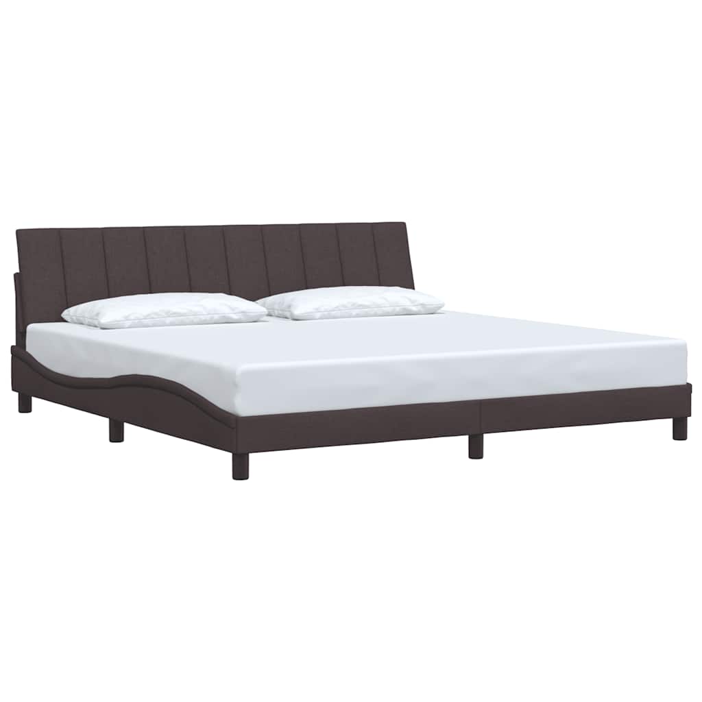 sengeramme uden madras Hanko 200x200 cm stof mørkebrun