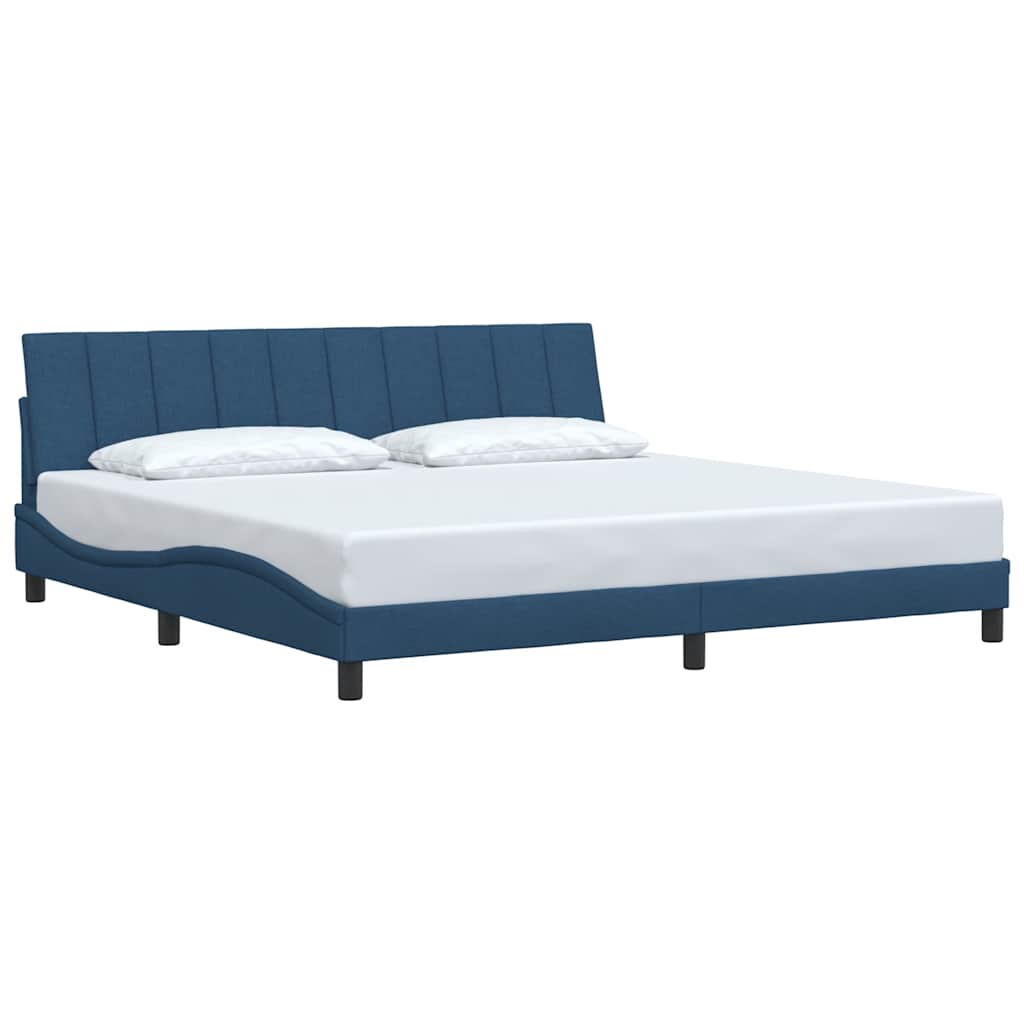 sengeramme uden madras Hanko 200x200 cm stof blå