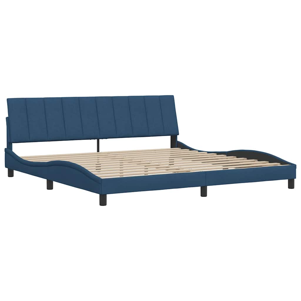 sengeramme uden madras Hanko 200x200 cm stof blå