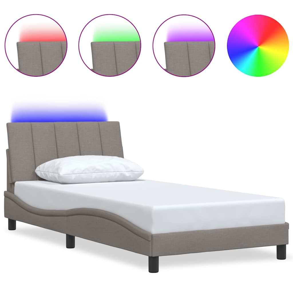 sengeramme uden madras Hanko Taupe 100x200 cm Stof