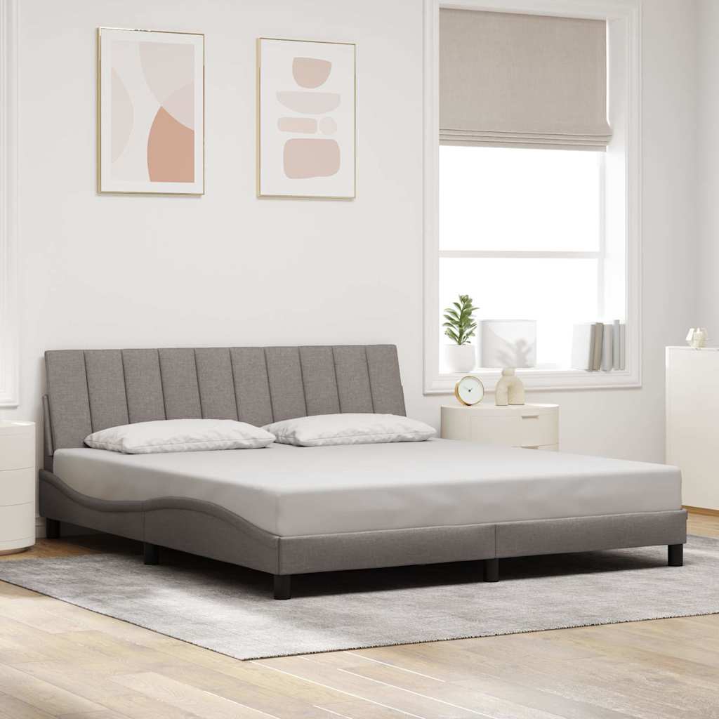 sengeramme uden madras Hanko 180x200 cm stof gråbrun