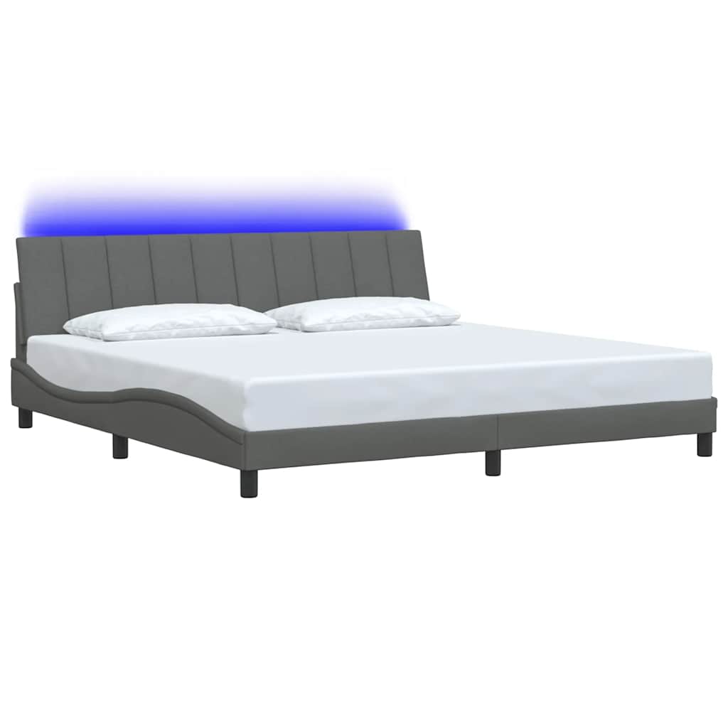sengeramme uden madras Hanko 200x200 cm stof mørkegrå