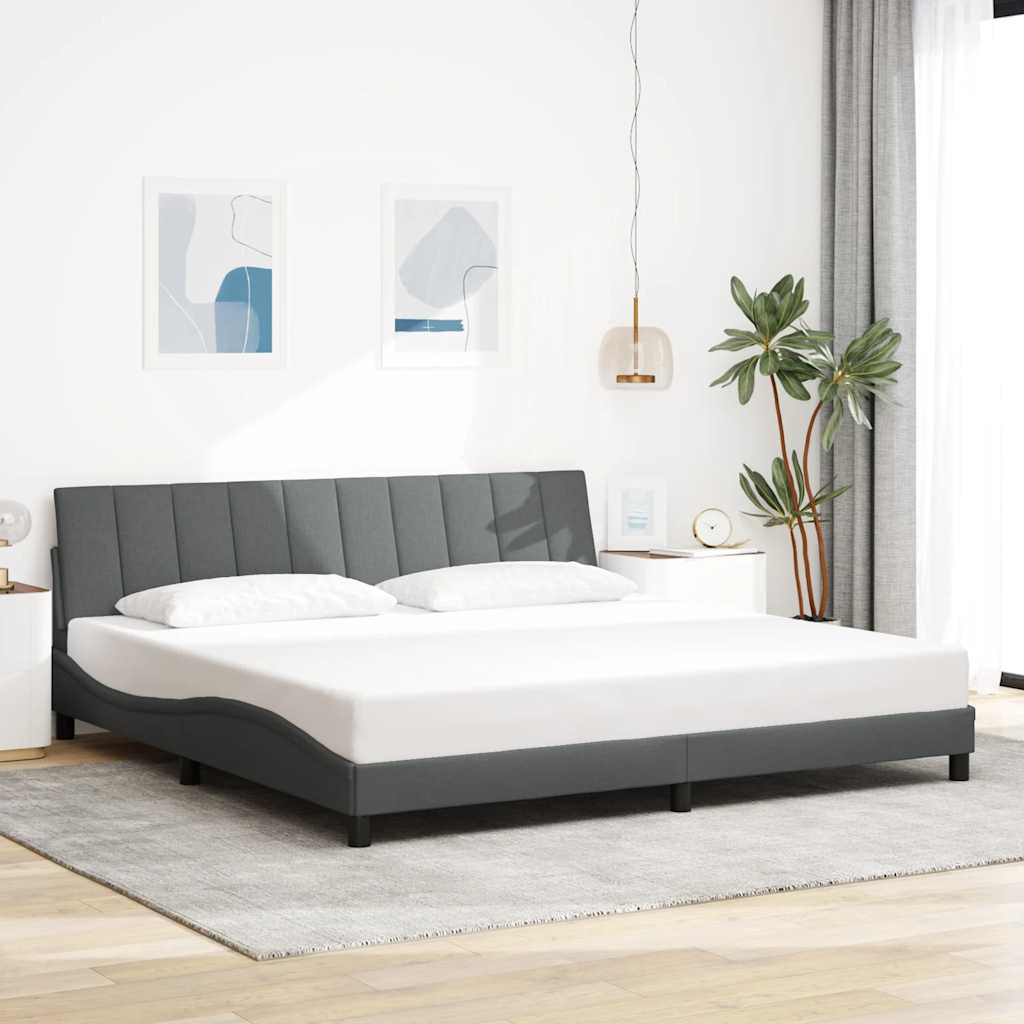 sengeramme uden madras Hanko 200x200 cm stof mørkegrå
