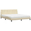seng med madras Hanko 180x200 cm stof cremefarvet