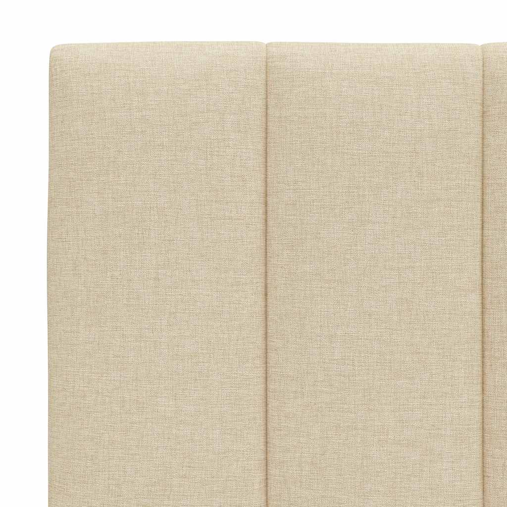 seng med madras Hanko 200x200 cm stof cremefarvet