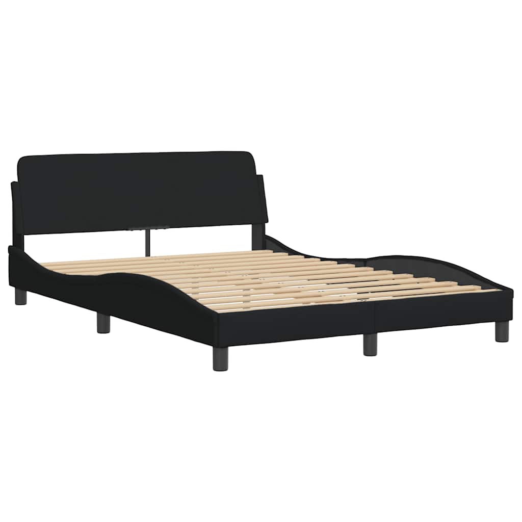 sengeramme uden madras 140x200 cm stof sort