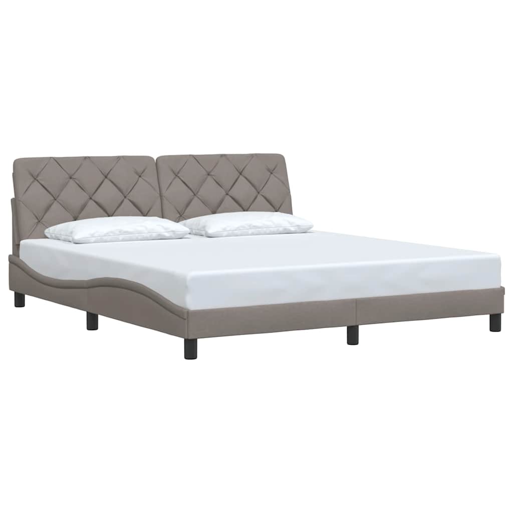 sengeramme uden madras 180x200 cm stof gråbrun