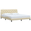sengeramme uden madras 180x200 cm stof cremefarvet