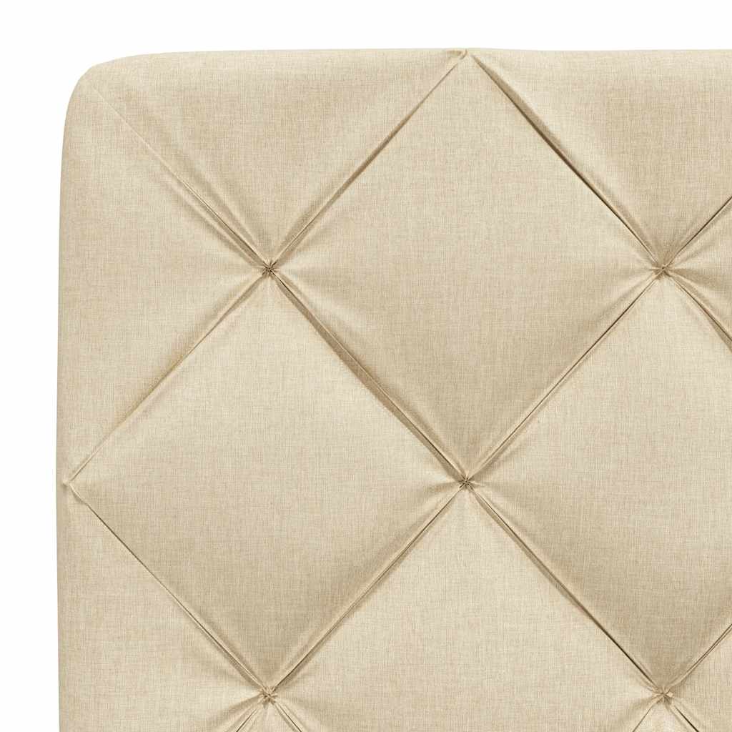 sengeramme uden madras 180x200 cm stof cremefarvet