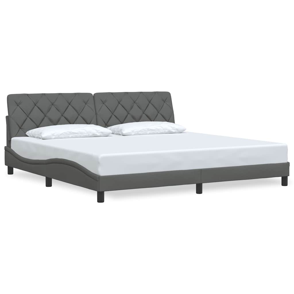 sengeramme uden madras 200x200 cm stof mørkegrå