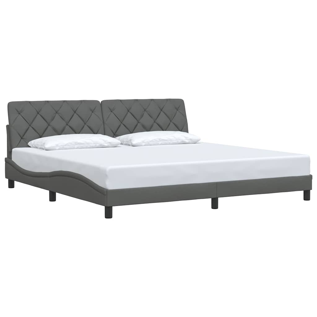 sengeramme uden madras 200x200 cm stof mørkegrå