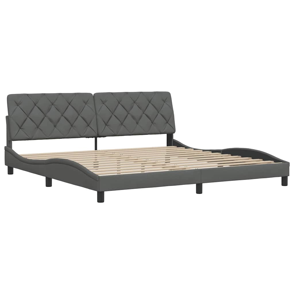 sengeramme uden madras 200x200 cm stof mørkegrå