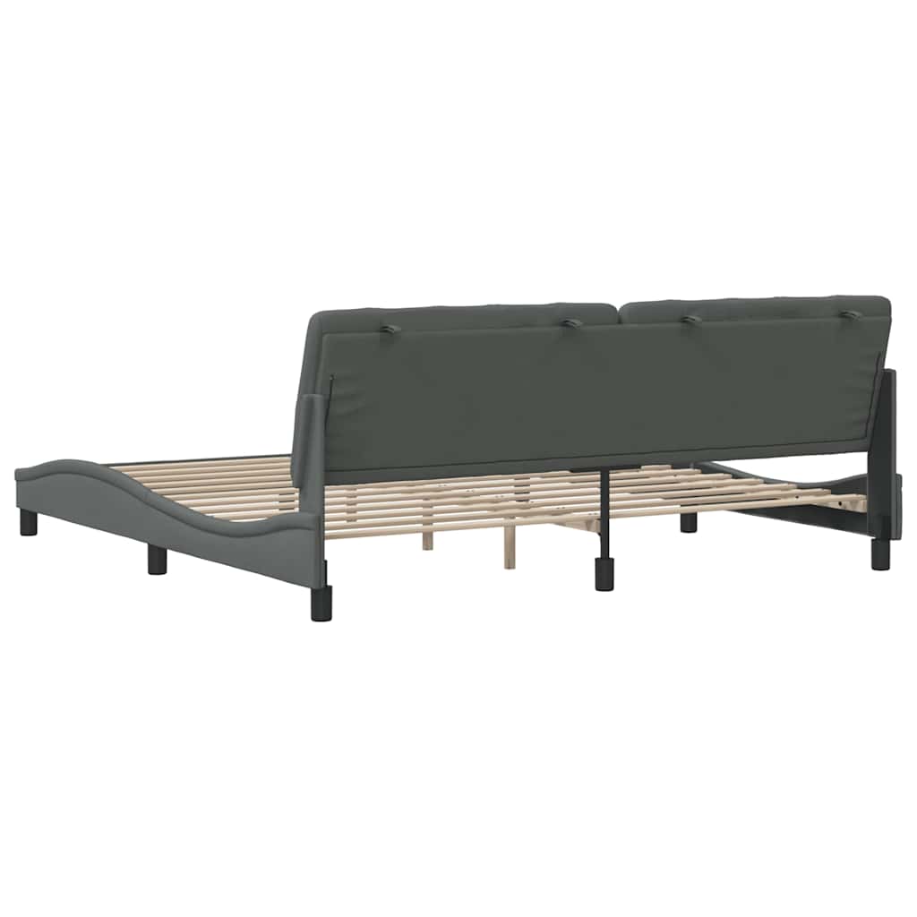 sengeramme uden madras 200x200 cm stof mørkegrå