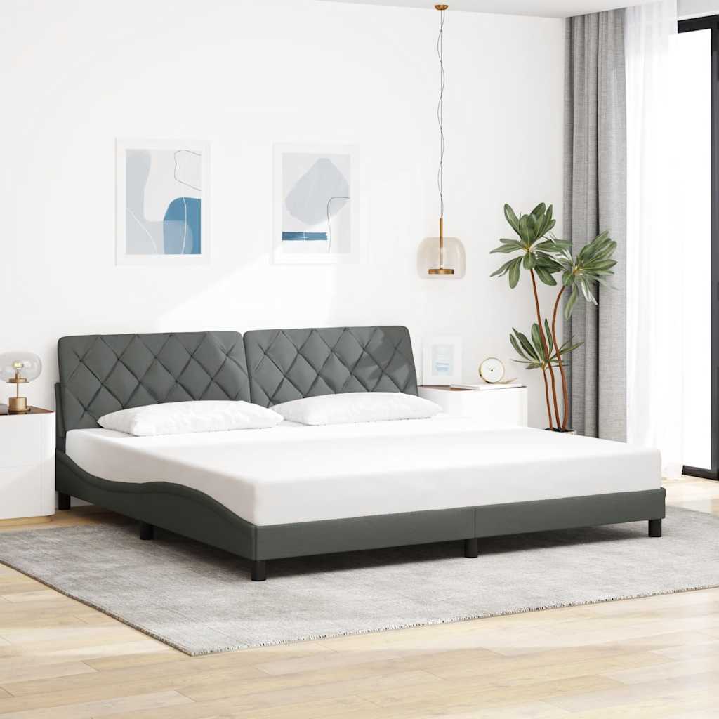 sengeramme uden madras 200x200 cm stof mørkegrå