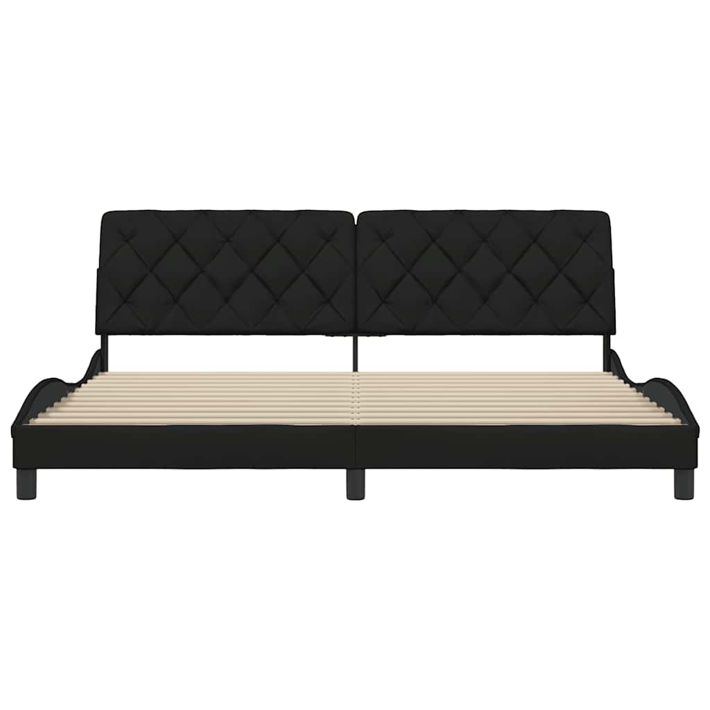 sengeramme uden madras 200x200 cm stof sort