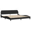 sengeramme uden madras 200x200 cm stof sort