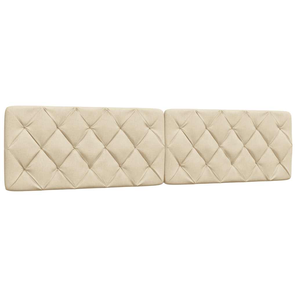 sengeramme uden madras 200x200 cm stof cremefarvet