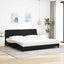 sengeramme med LED uden madras 200x200 cm stof sort