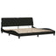 sengeramme med LED uden madras 200x200 cm stof sort