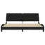 sengeramme med LED uden madras 200x200 cm stof sort