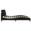 sengeramme med LED uden madras 200x200 cm stof sort
