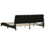 sengeramme med LED uden madras 200x200 cm stof sort