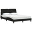 Seng med madras 140x200 cm stof sort