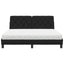 Seng med madras 160x200 cm stof sort
