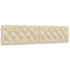 seng med madras 200x200 cm stof cremefarvet