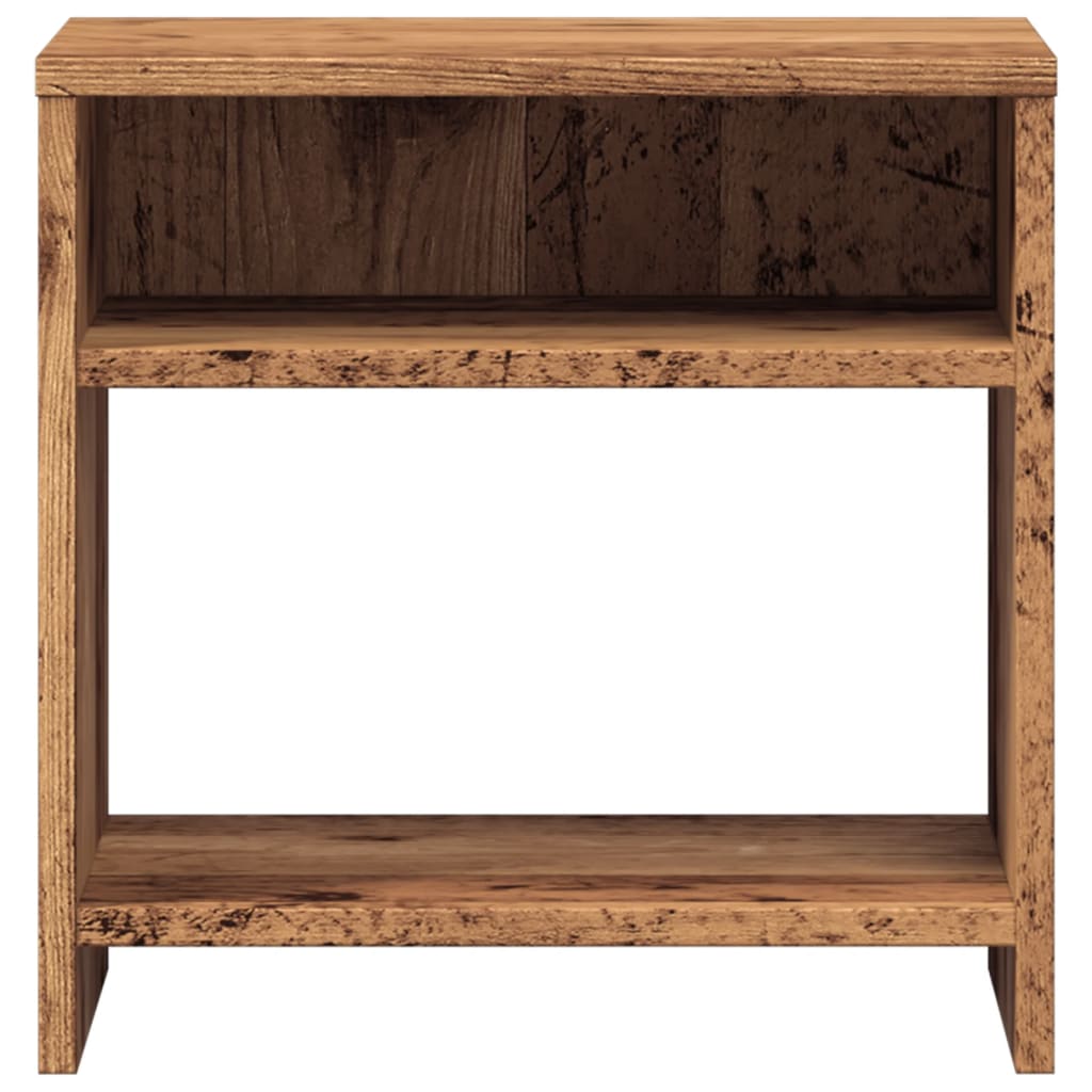 sengebord 40x30x40 cm konstrueret træ gammelt trælook