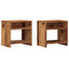 sengeborde 2 stk. 40x30x40 cm konstrueret træ gammelt trælook