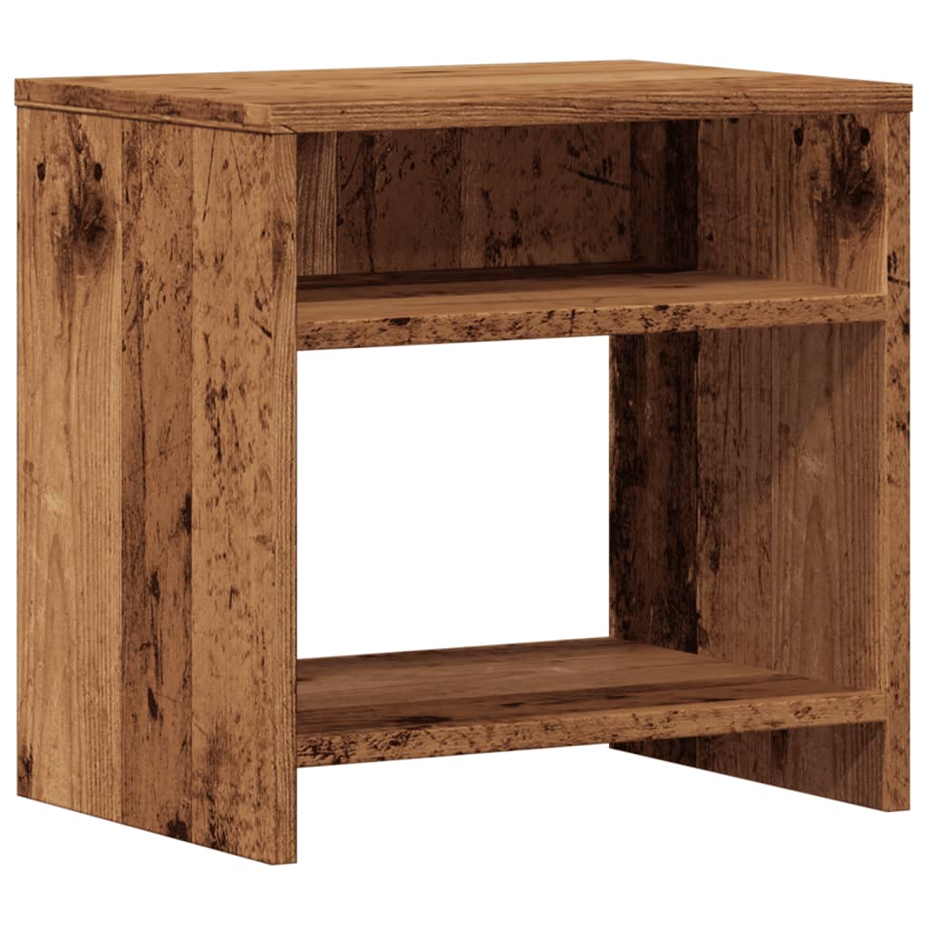 sengeborde 2 stk. 40x30x40 cm konstrueret træ gammelt trælook