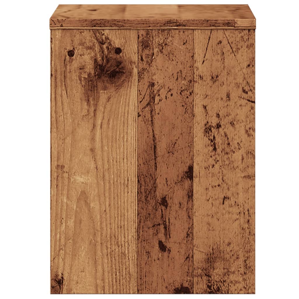 sengeborde 2 stk. 40x30x40 cm konstrueret træ gammelt trælook