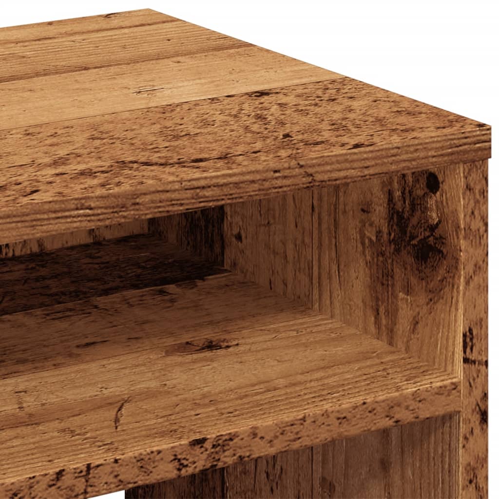 sengeborde 2 stk. 40x30x40 cm konstrueret træ gammelt trælook