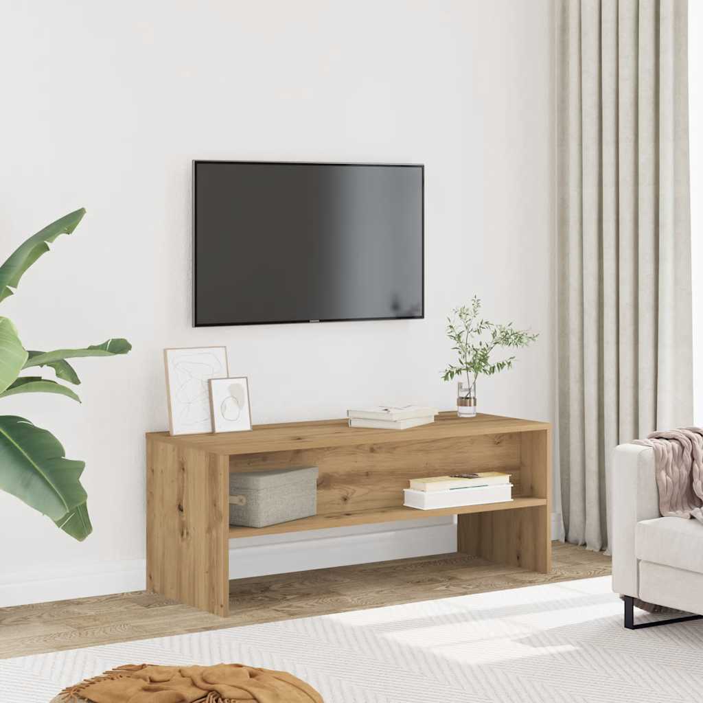 tv-bord 100x40x40 cm konstrueret træ kunsteg